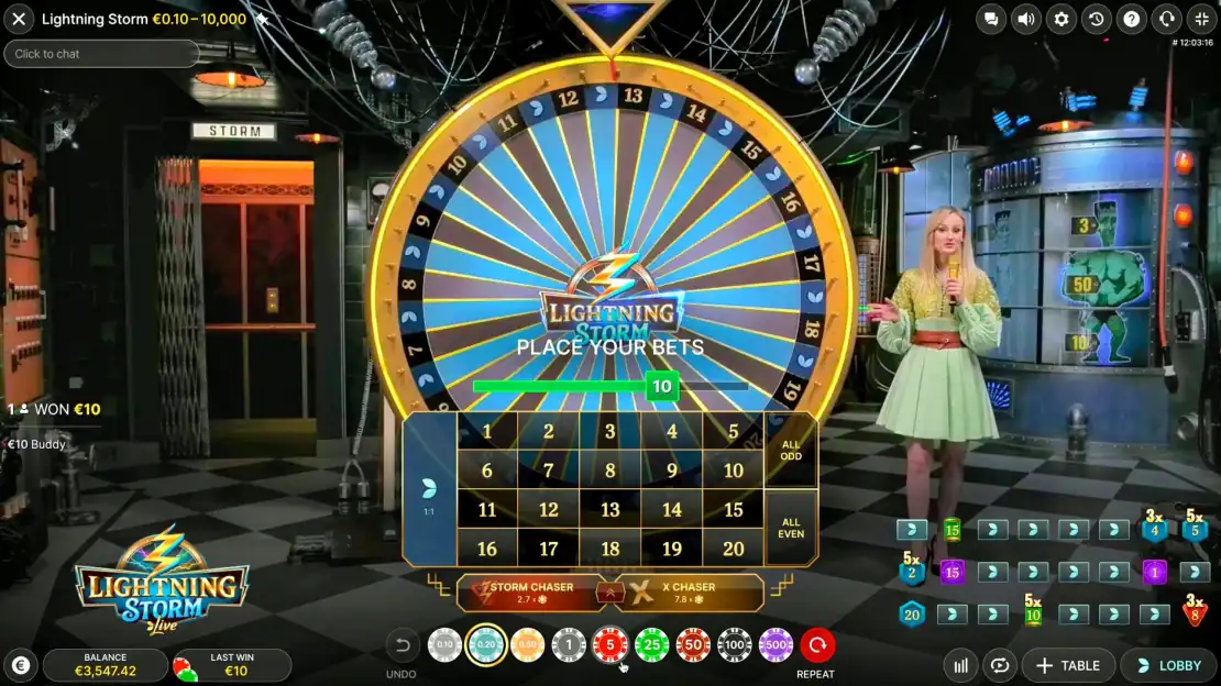 How to Play Lightning Storm Live by Evolution